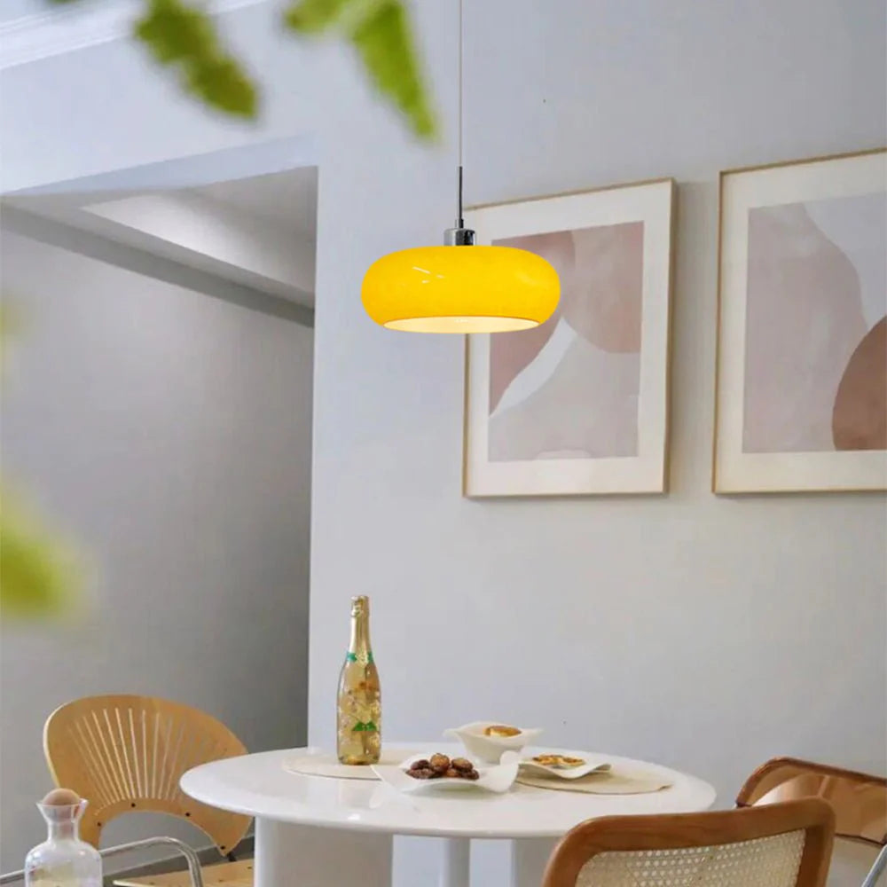 Hailie Bread-Shaped Glass Pendant Lamp