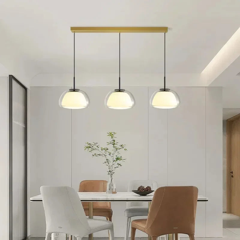 Danish Jelly Glass Lustre Pendant Lights Modern Simple Bedroom Bedside Hanging Lamp Living Room Glass Dining Room Home Decor
