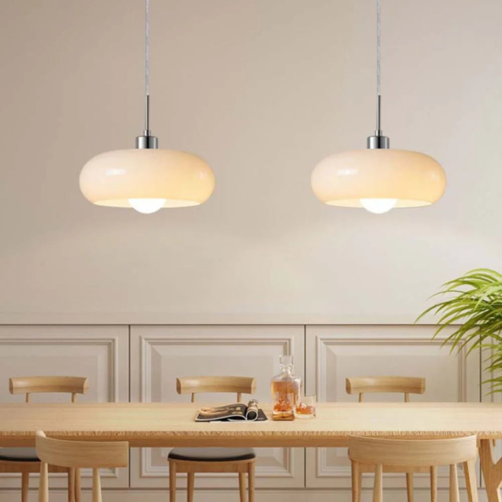 Hailie Bread-Shaped Glass Pendant Lamp