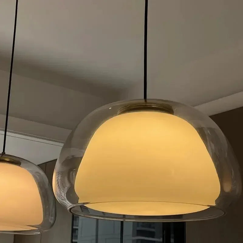 Danish Jelly Glass Lustre Pendant Lights Modern Simple Bedroom Bedside Hanging Lamp Living Room Glass Dining Room Home Decor