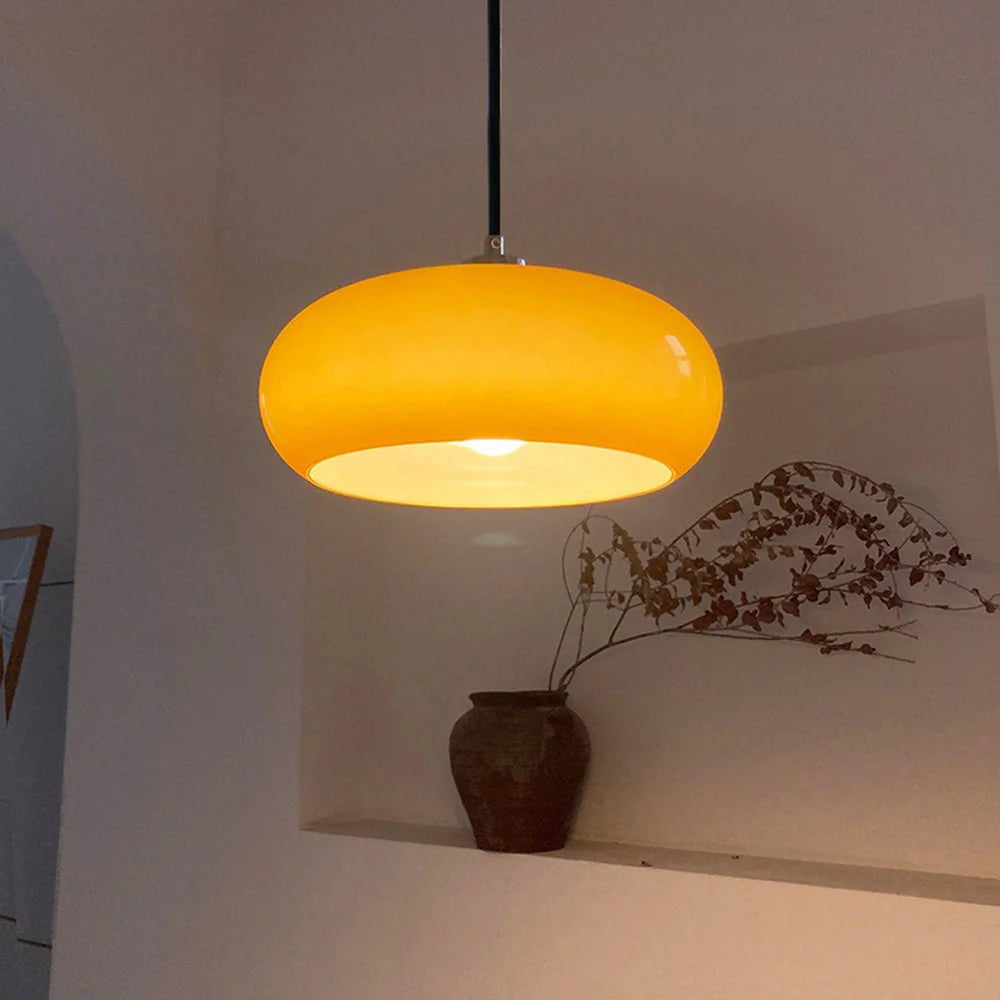 Hailie Bread-Shaped Glass Pendant Lamp