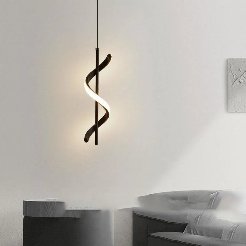 Lustre Bedside Rotating Chandelier Pendant Lights Lampara Colgante Techo Luminaire Suspendu Quarto Casal Chambre Kroonluchters