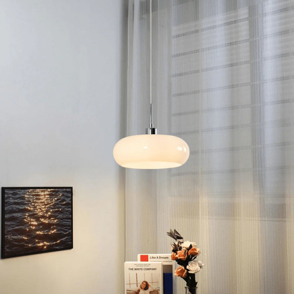 Hailie Bread-Shaped Glass Pendant Lamp